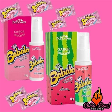 Gel Lubrificante Ice babaloo HotFlowers Vibra e Gela Vibrador Líquido