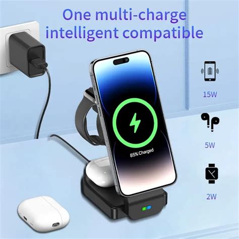 Station de charge magnétique pliable 3 en 1 pour appareils Apple