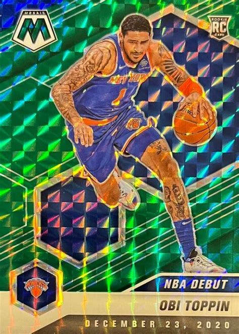 Obi Toppin Mosaic Nba Debut Reactive Green Price Guide