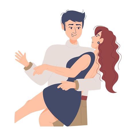 Premium Vector Modern Flat Illustration Of Couple Dance