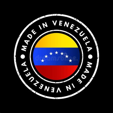 Made In Venezuela Text Emblem Stamp Concept Background Stock