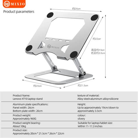 Jual Mixio Zm Metal Aluminium Dudukan Laptop Stand Holder Foldable