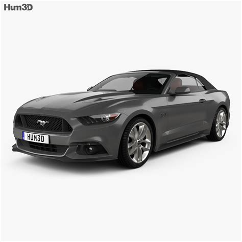 Ford Mustang GT convertible with HQ interior 2020 3D model - Download Sports car on 3DModels.org