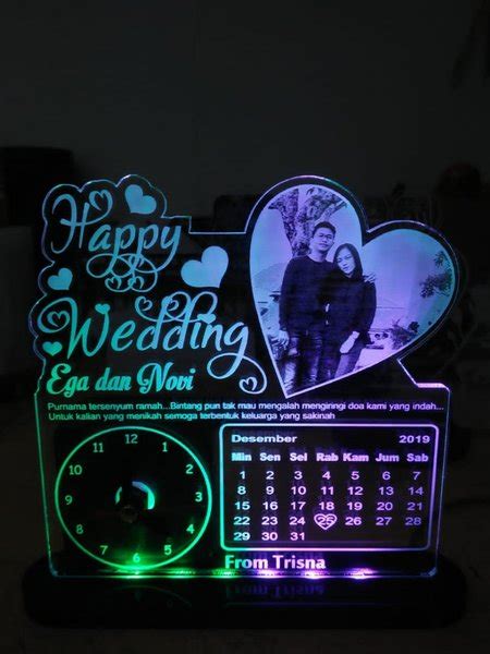 Jual Kado Pernikahan Wedding Kado Ultah Kado Anniversary Jam Akrilik