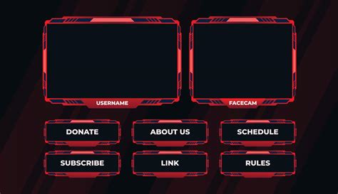 Red twitch panels design template 14383597 Vector Art at Vecteezy