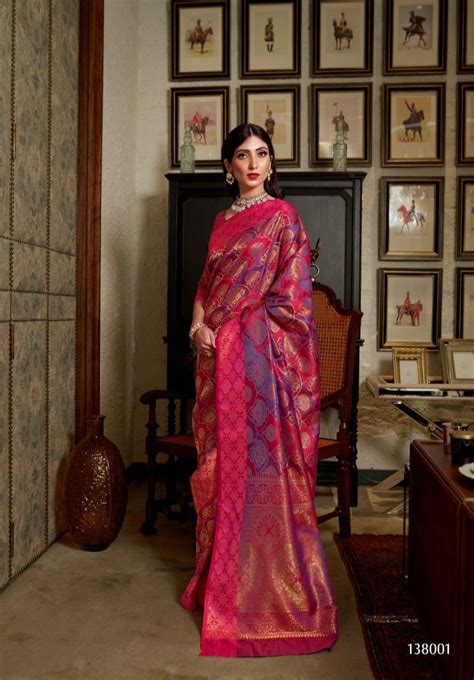 Dhanvi Clothing Printed Party Wear Soft Weaving Silk Saree M