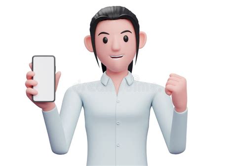 3d Character Female Holding Phone Stock Illustrations 222 3d