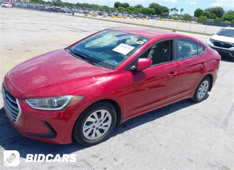 2017 Hyundai Elantra SE KMHD74LF4HU423250 Bid History BidCars