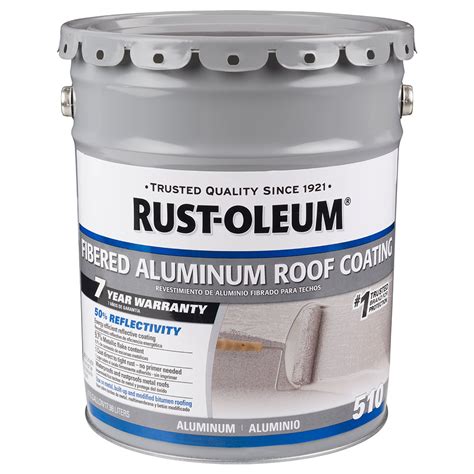 Rust Oleum 301997 510 Fibered Aluminum Roof Coating 5 Gal RU