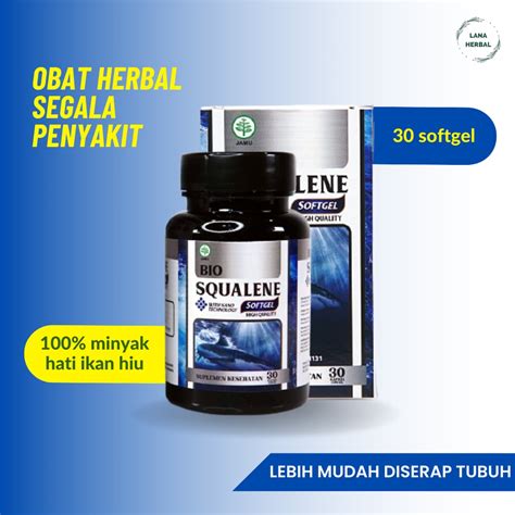 Jual Bio Squalene Herbal Minyak Ikan Shark Liver Oil Mg Isi