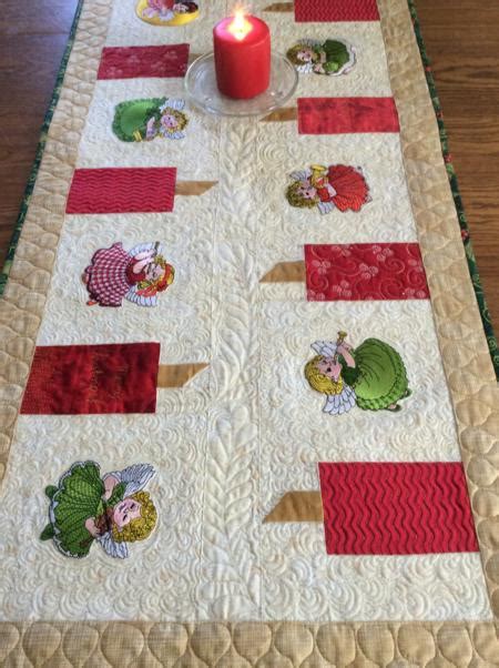 Christmas Table Runner With Musical Angels Advanced Embroidery Designs