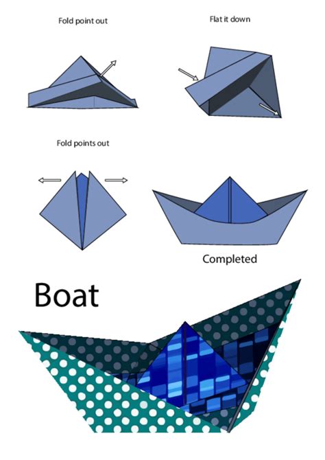 Easy Origami Instructions Boat