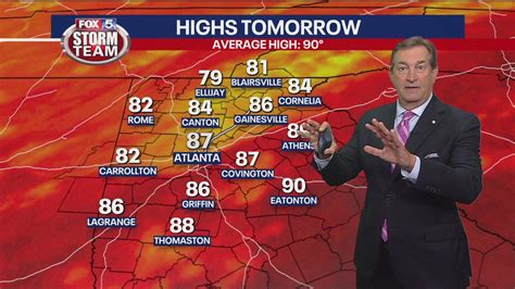 Monday Evening Forecast Update Fox 5 Atlanta