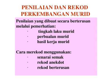 Ppt Penilaian Dan Rekod Prasekolah Dokumen Tips