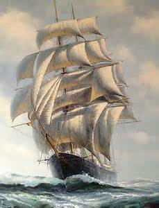 Tall Ship Painting at PaintingValley.com | Explore collection of Tall ...