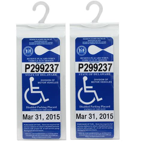 Lotfancy Handicap Parking Permit Placard Holder Disabled Parking Placard Protector Sleeve With