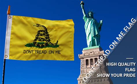 Amazon FLAGWIN Dont Tread On Me Flag 12x18 Embroidery Gadsden