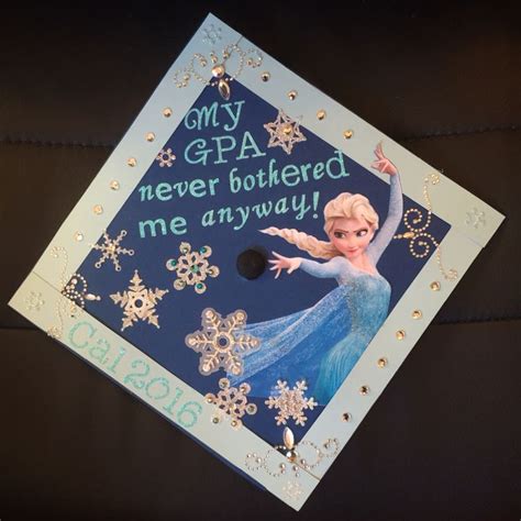 Disney Elsa Frozen Grad Cap Graduation Cap Decoration Graduation