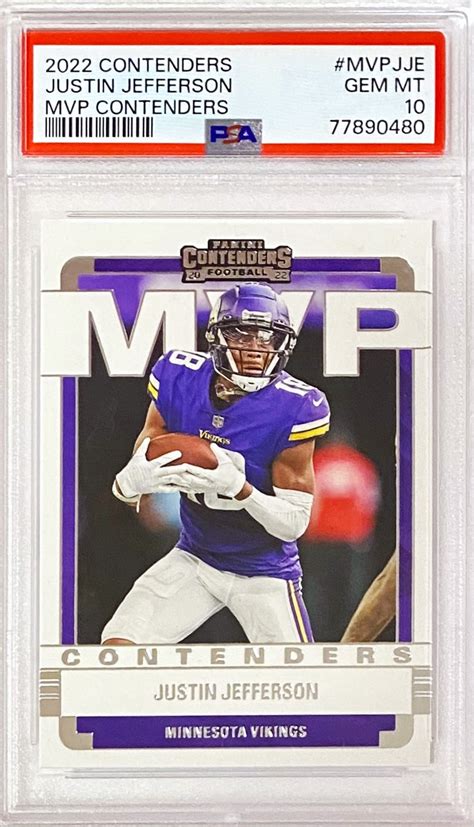 Justin Jefferson Panini Contenders Football Minnesota Vikings Mvp