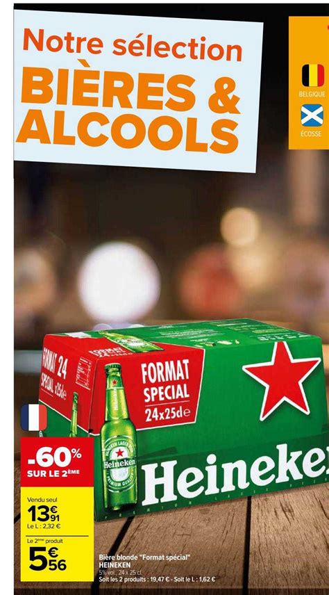 Promo Bi Re Blonde Format Sp Cial Heineken Chez Carrefour Icatalogue Fr