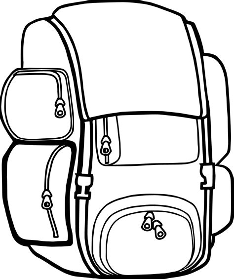 Black And White Backpack Clipart Free Download On Clipartmag