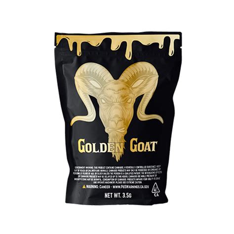 Golden Goat Mylar Bags Sticker Plug