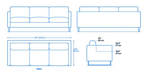 Couch Sofa Dimensions Drawings Dimensions Guide