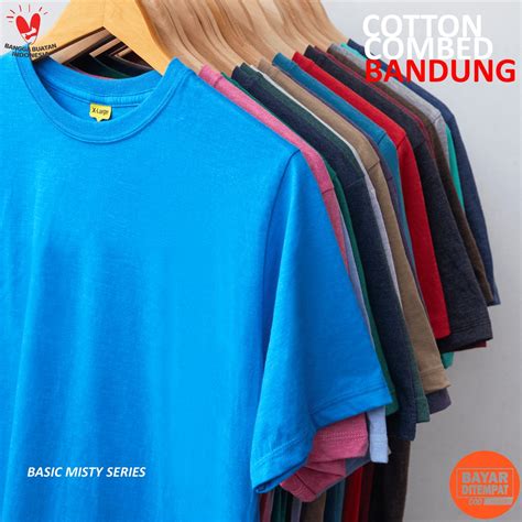 Jual Promo Baju Kaos Polos Lengan Pendek Distro Misty Series Cotton