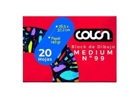 Block Dibujo Medium N99 1 8 20 Hojas Colon Comercializadora Universo