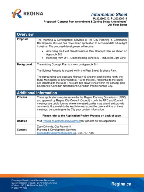 Fillable Online Ocp Zoning Bylaw Amendment Application Fax Email