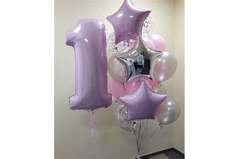 Купить Шар Цифра 1 Лаванда - Гелиевые шары в Новосибирске - BALLOON RABBIT