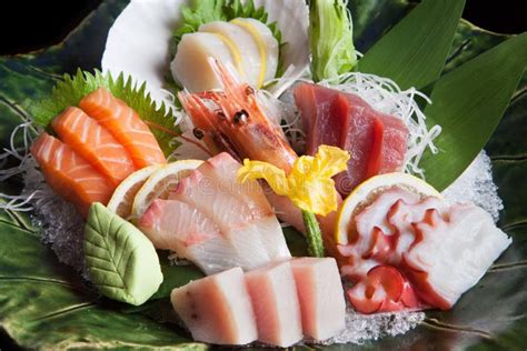 Sashimi Platter stock photo. Image of food, scallop, wasabi - 27028034