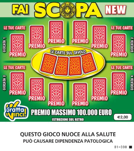 Fai Scopa New 100 000 Vinti Con Un Biglietto Di Gratta E Vinci Da Due