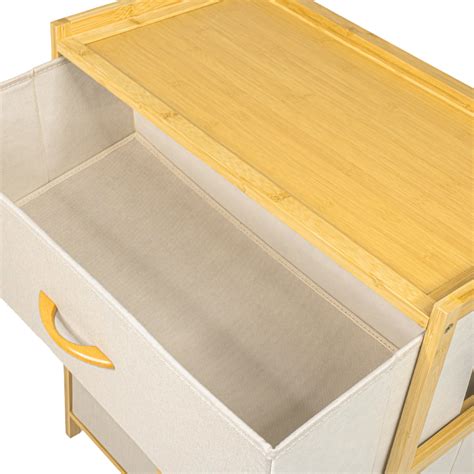 Cómoda Cajonera Mueble Bambú Organizador 3 Cajones Eco Coppel