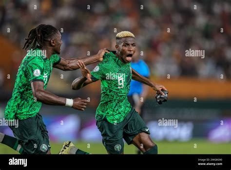 Abidjan Nigeria 2nd Feb 2024 Nigeria Vs Angola Quarter Final At