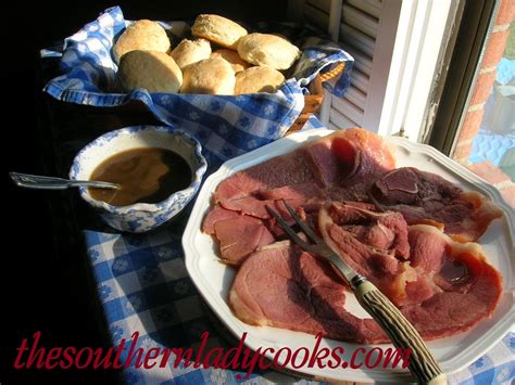 Southern Biscuits Country Ham And Red Eye Gravy The Southern Lady Cooks