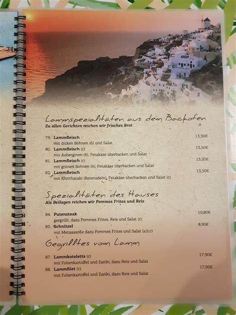 Speisekarte Von Akropolis Restaurant Barsinghausen