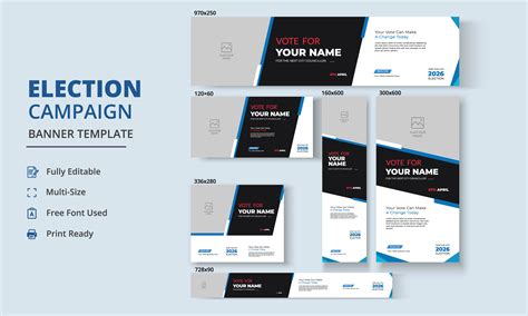 Election Campaign Banner Template Graphic By Gentle Graphix · Creative