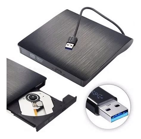 Leitor E Gravador Cd Dvd Externo Slim Preto Usb 3 0 P Pc Mercado Livre