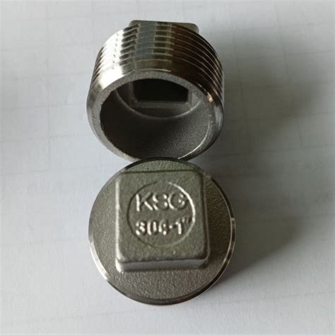 Stainless Steel Cast Fittings Threaded Square Head Plug Iso