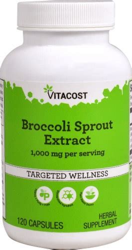 Vitacost Broccoli Sprout Extract Herbal Supplement Capsules 1000mg 120 Ct Qfc