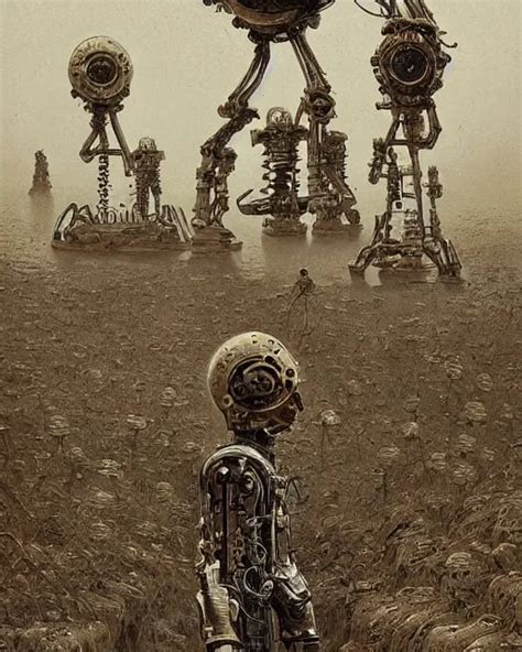 Clockwork Cyborgs Vintage Old Sepia Retrofuturism Stable Diffusion