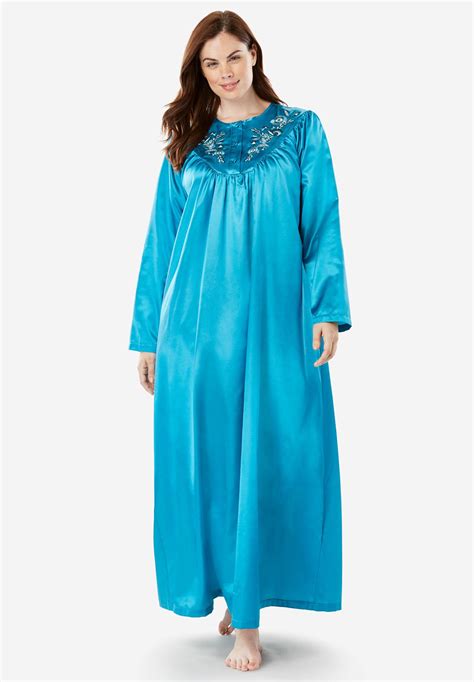 Brushed Back Satin Night Gown By Only Necessities® Plus Size Sleep