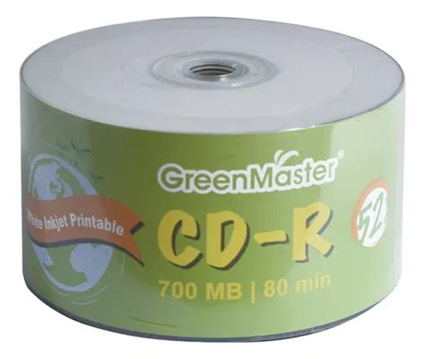 Disco Virgen Cd R Greenmaster Imprimible De X Por Unidades