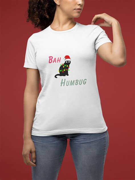 Bah Humbug Shirt Christmas Shirt For Cat Lovers Christmas Etsy