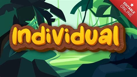 individual comic book style jungle  wooden frame text effect