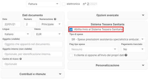 Sistema Tessera Sanitaria Invio Dati Guide Fatture In Cloud