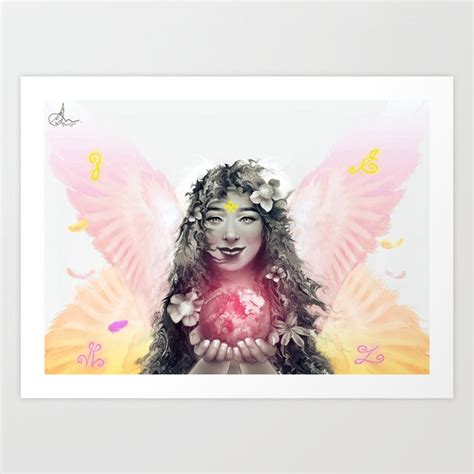 Archangel Ariel The Lioness Of God Art Print By Therese Castro Angel