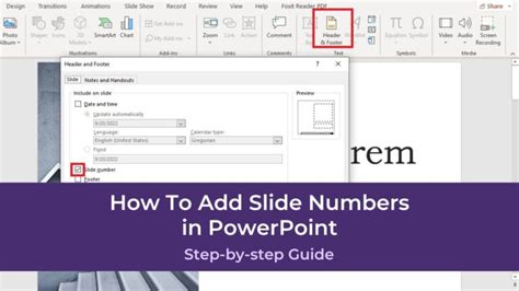 How To Add Slide Numbers In Powerpoint Presentationskills Me