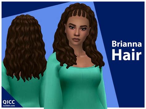 Brianna Hair Quirky Introvert CC Sims Hair Sims 4 Black Hair Sims 4